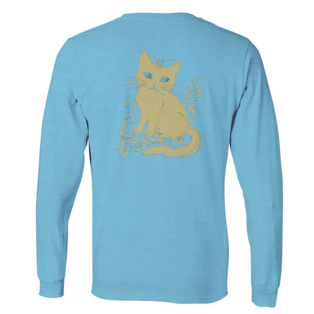 Shirts Graphic Tees: Enchanted Cat with Magical Flower|t shirt roblox cat