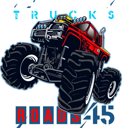 Customized Tee Shirts: Roads-45 Monster Truck Adventure