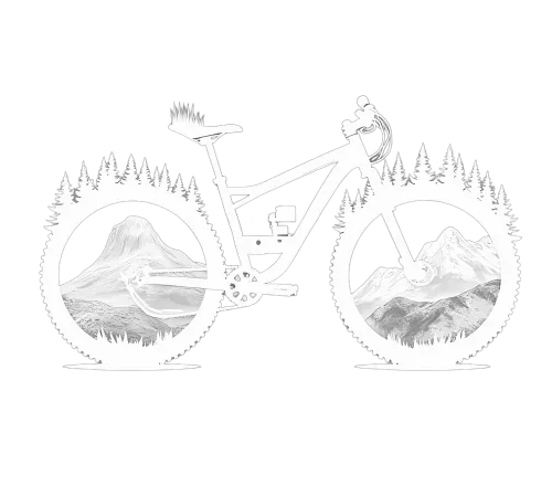 Customized Tee Shirts: Mountain Biking Adventure | Nature-Inspired Design