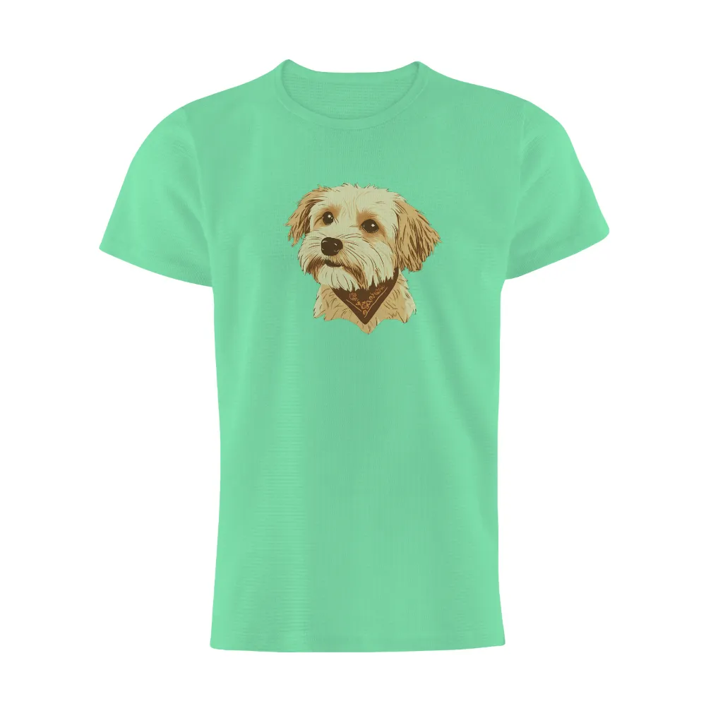 T-Shirts Custom: Golden Dog with Bandana - Friendship and Joy|obey hot dog tee