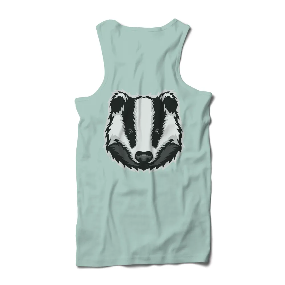 T-Shirts Pattern: Bold Badger Face - Adventure and Resilience|australian research and space exploration t shirt