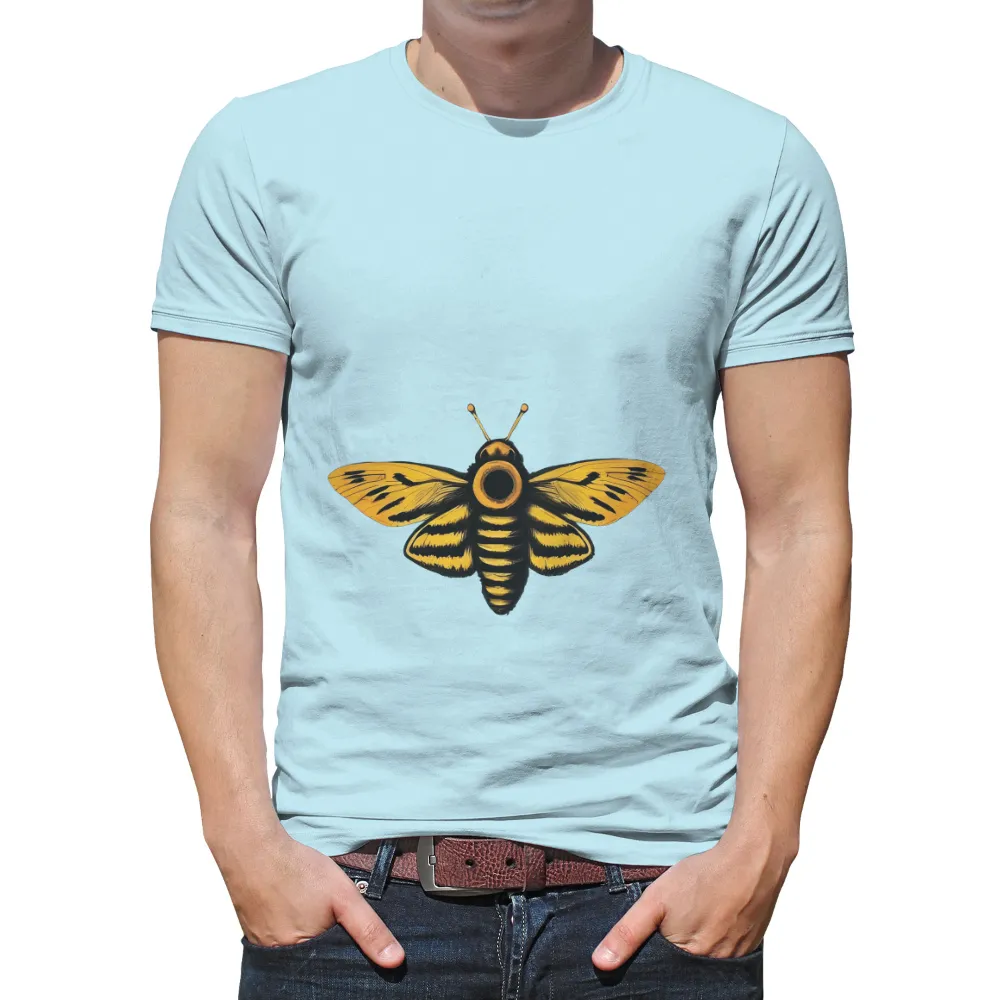 Graphic Tees: The Golden Whisper Moth - Artistic Mystery|golden moth chemical shirt