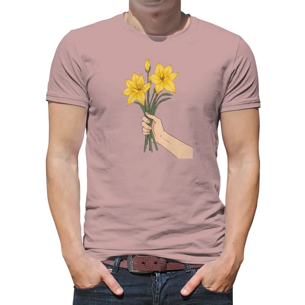 T-Shirts Custom: Yellow Lilies of Hope|t shirt painting on nature