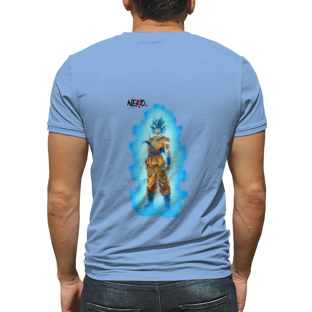 Shirts Graphic Tees: Iconic Warrior with Blue Energy Burst|strength camp shirt