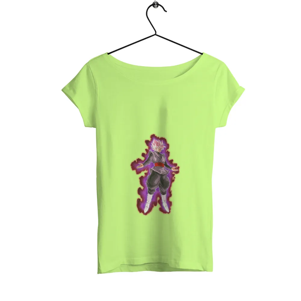 Customized Tee Shirts: Warrior with Pink Hair and Red and Purple Aura|strength and honor shirt