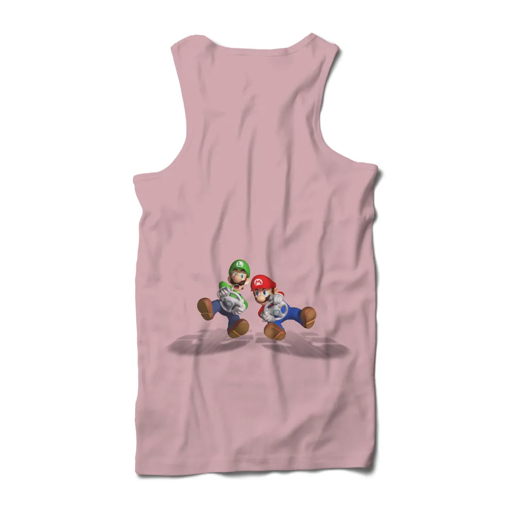 Tee Shirts Printed with Mario and Luigi Racing Adventure|john cena shirt super mario