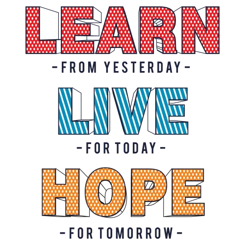 Graphic Tees: Learn, Live, Hope - Inspirational Typography Design