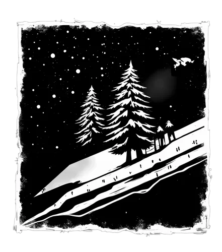 TShirt Design: Winter Solitude - Nature's Serenity