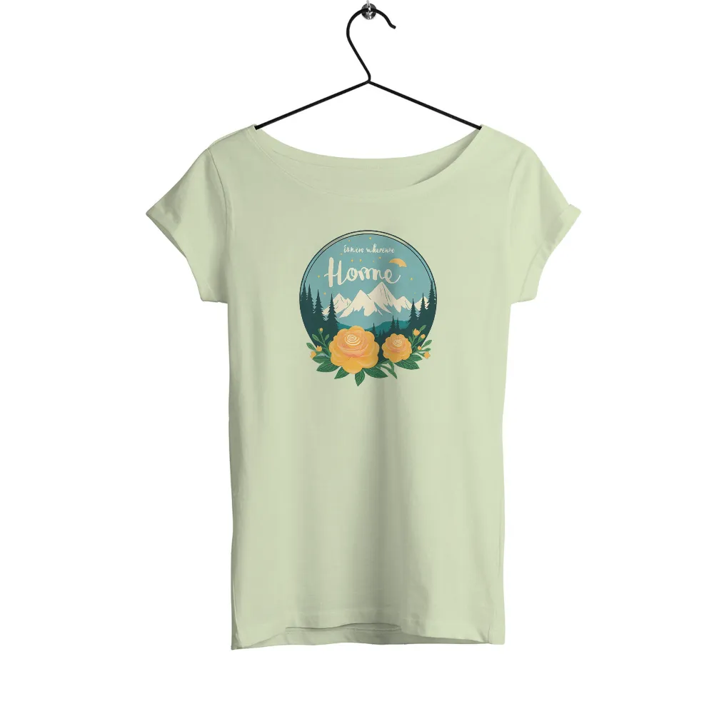 T-Shirts Custom: Home is Wherever - Mountains, Roses, and Serenity|roblox home t shirt