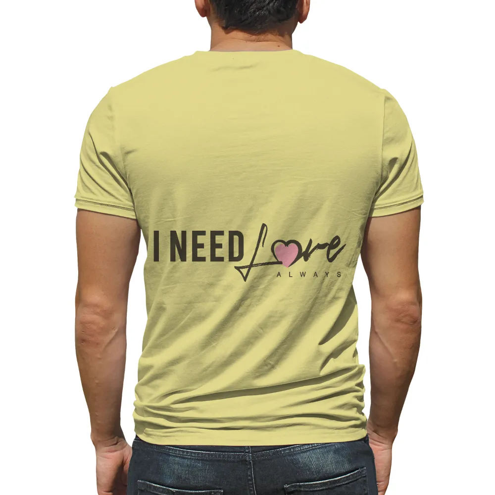 Graphic Tees: I NEED LOVE ALWAYS - A Reminder of Love's Importance|couple more days construction we re always almost done