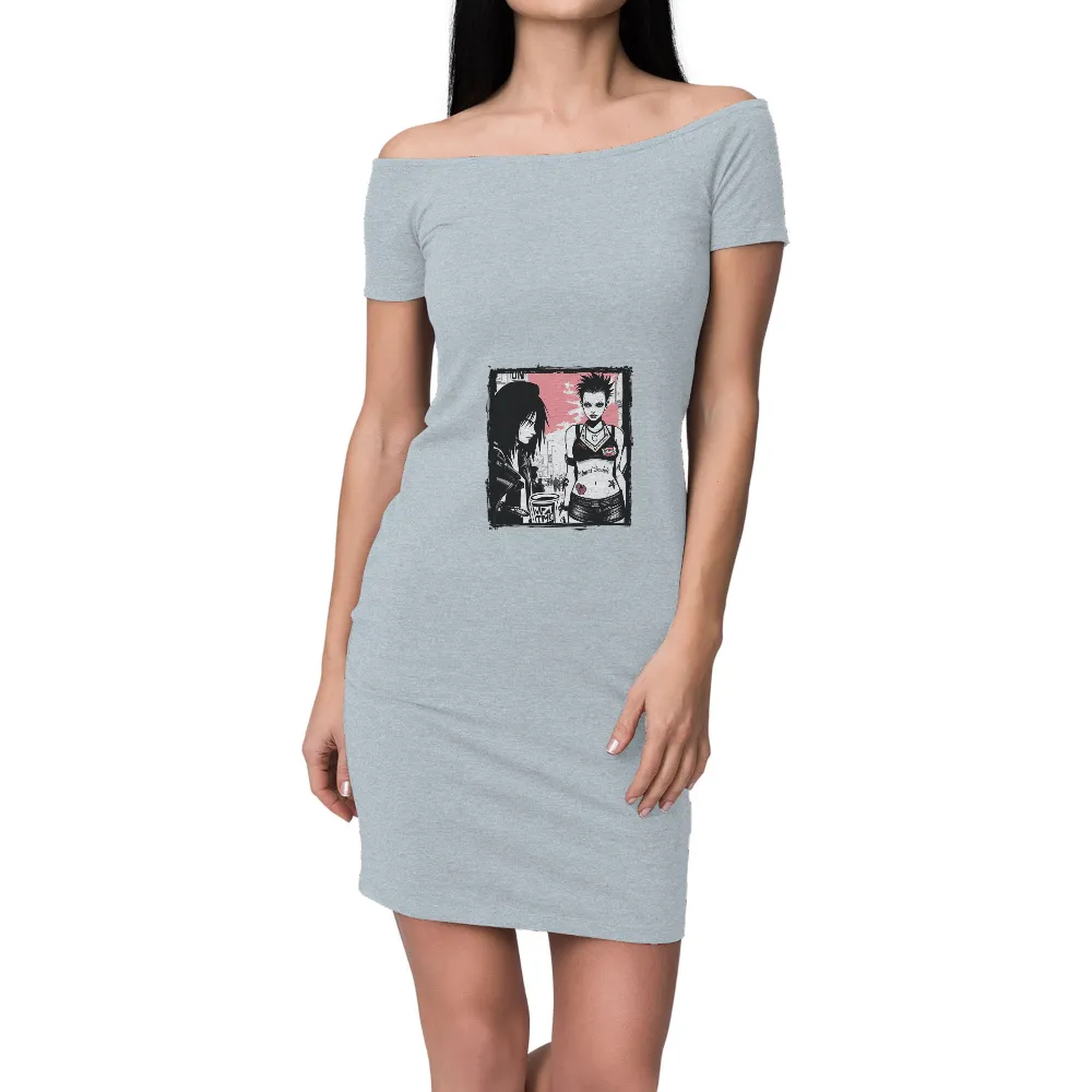 TShirt Design: Urban Punk Spirit with Raw Emotion and Dynamic Tension|punk alice in wonderland t shirt