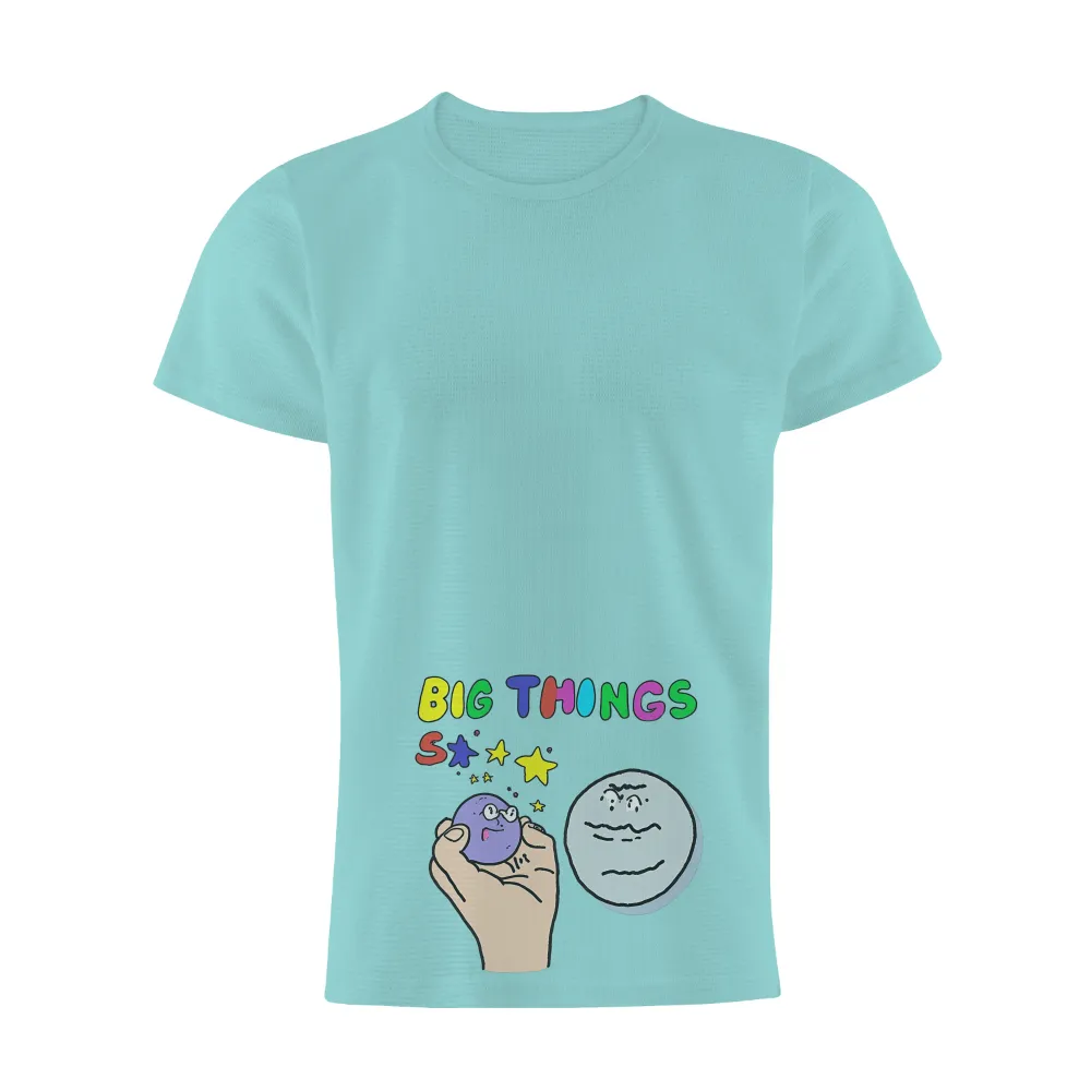 Tee Shirt Printing: BIG THINGS - Dreams and Potential|men's art cotton colorful printed loose casual shirts