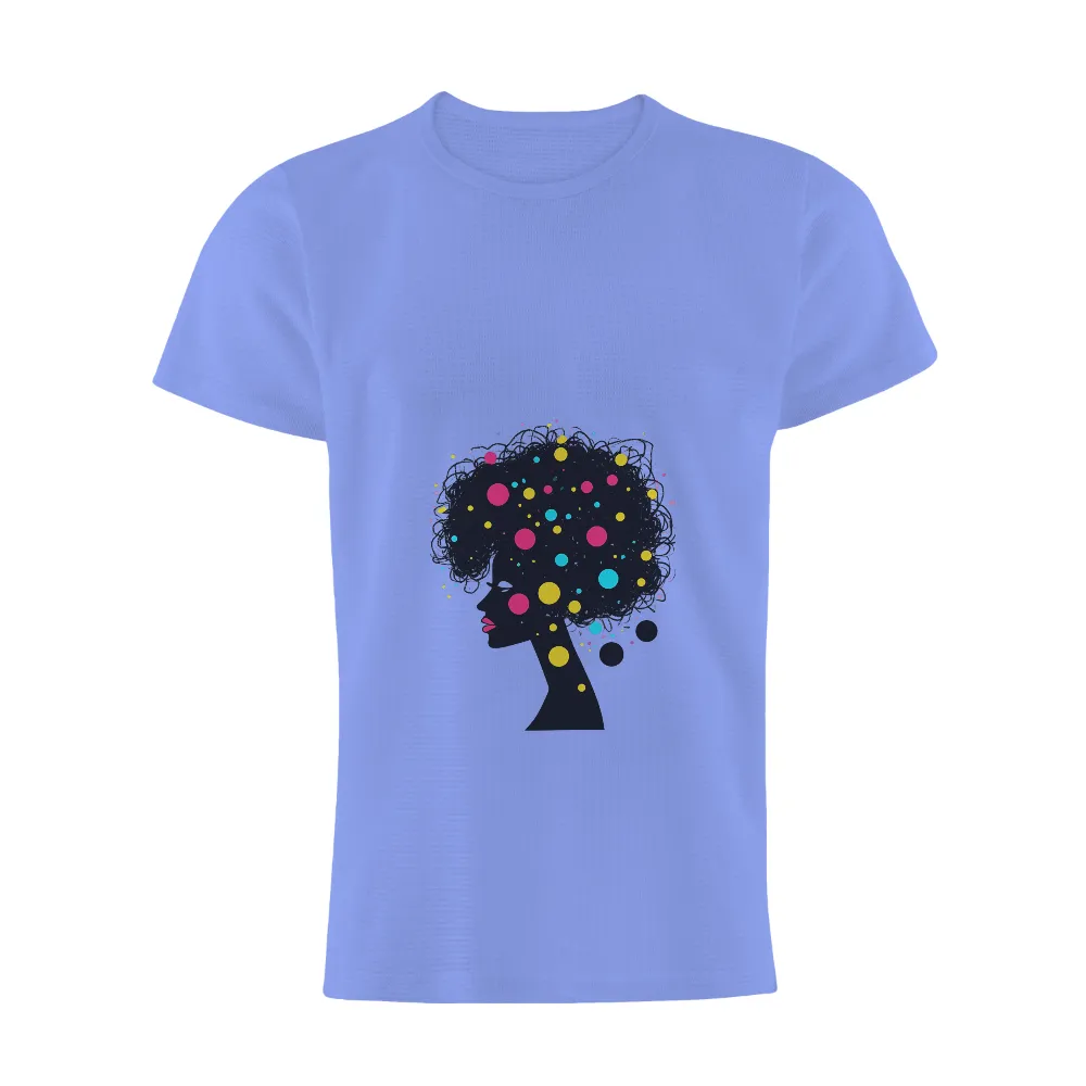 T-Shirts Pattern: Vibrant Polka Dots on Silhouette - Artistic Designs|strength and honor shirt