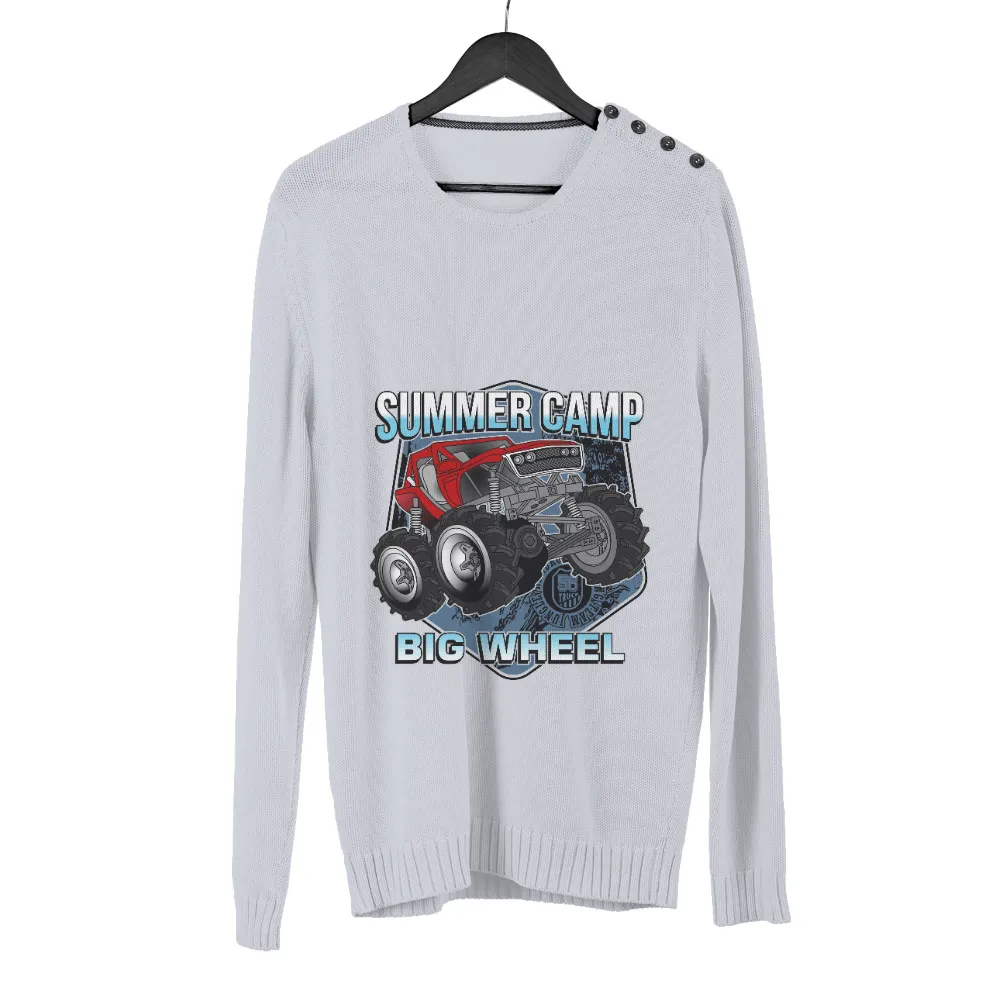 Custom Tee Shirts: Summer Camp Adventure with Monster Truck|monster truck valentine shirt