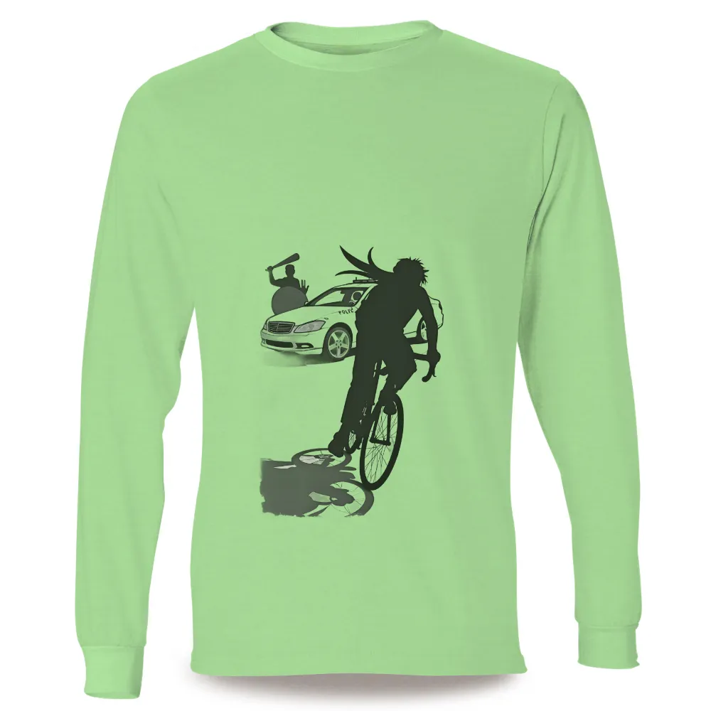 T-Shirt Printing: Urban Escape - Cyclist Chased by Police|tee higgins jamarr chase