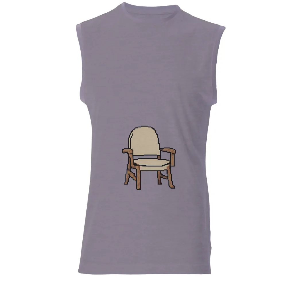 T-Shirts Design: Minimalist Chair - A Symbol of Resilience|summer retro surf marine life printed casual tee