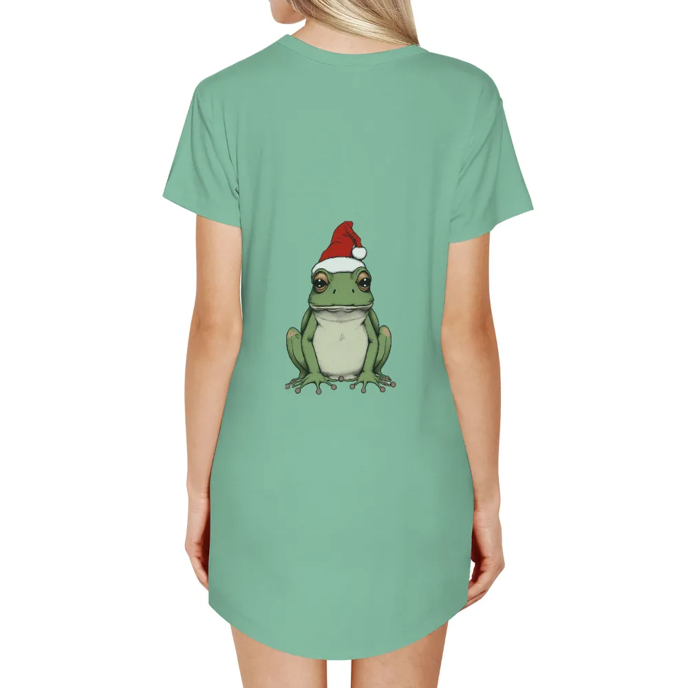 Frog in Santa Hat: Whimsical Holiday Shirts Graphic Tees|target christmas shirts family