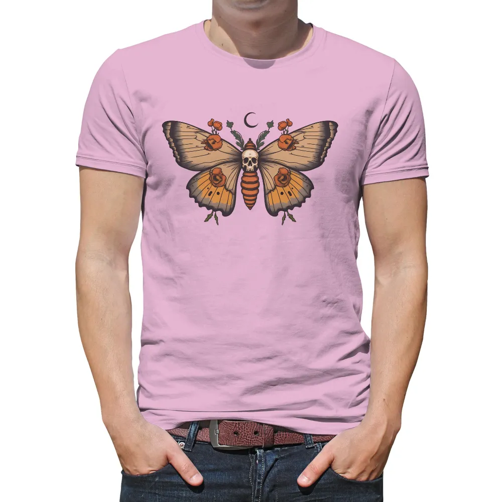 T-Shirts Custom: Moth Skull - Transformation and Rebirth|animal crossing skull tee