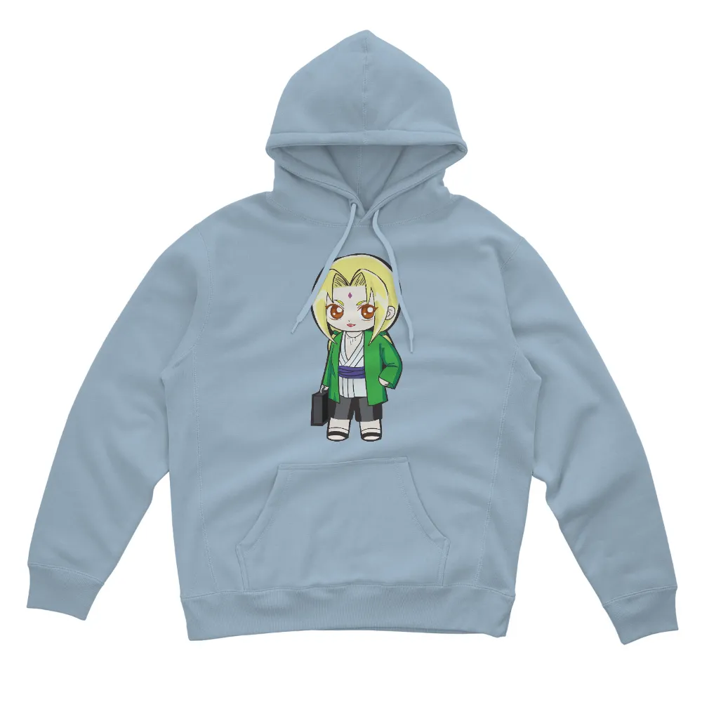 Graphic Tees: Tsunade's Strength and Resilience in Chibi Style|art for art's sake