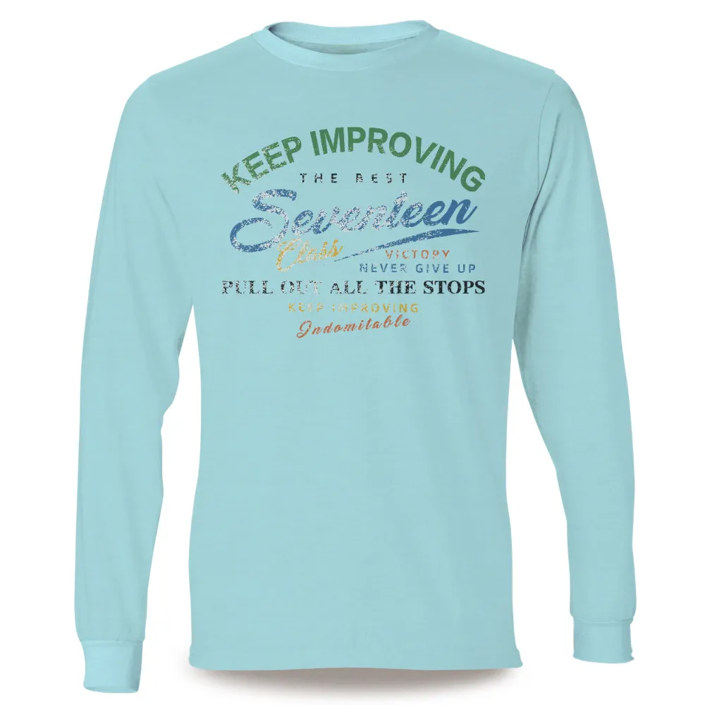 Tee Shirts Printed: Keep Improving - Indomitable Spirit of the Class of 2017|youth city edition curry jersey