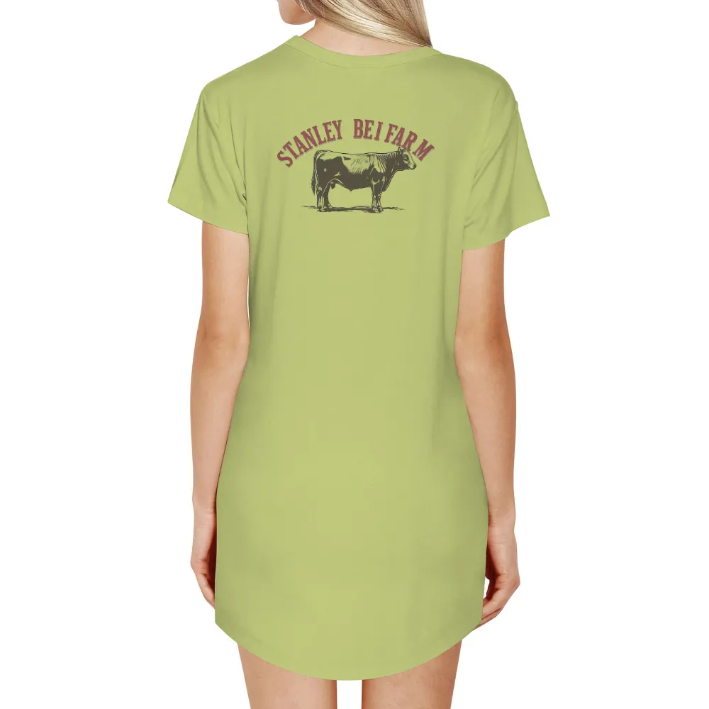 Custom T-Shirt Printing: Stanley Bei Farm - Vintage Farm Cow Design|t shirt roblox cow