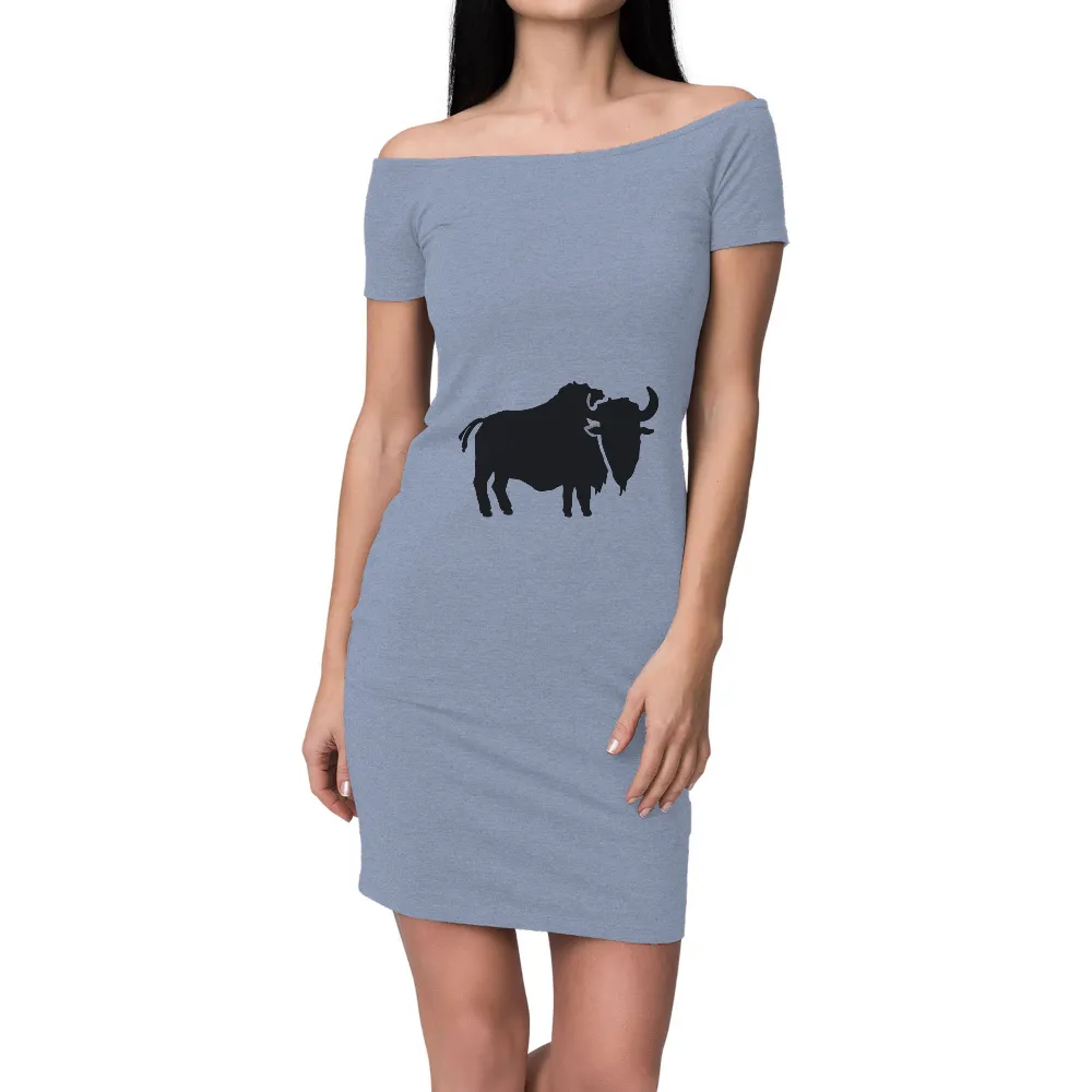 T-Shirts Custom: Nature's Power - Buffalo and Lion Silhouette|buffalo bills afc t shirt