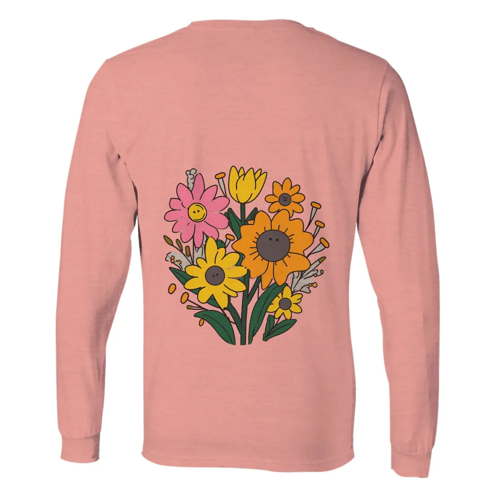 Custom T-Shirt Printing: Whimsical Flowers - Spring Renewal|unique valentine shirts