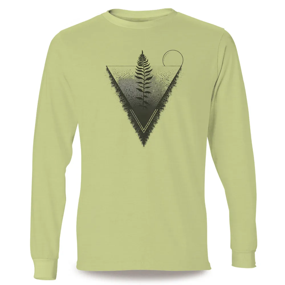 Custom T-Shirt Printing: Resilient Fern Leaf - Artistic Design|palm leaf print shirt womens