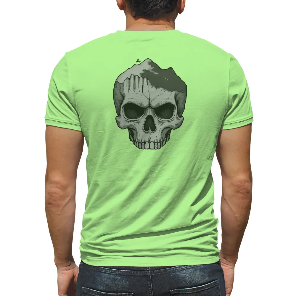 TShirt Design: Monochrome Skull with Hand - Artistic & Emotional| dark background