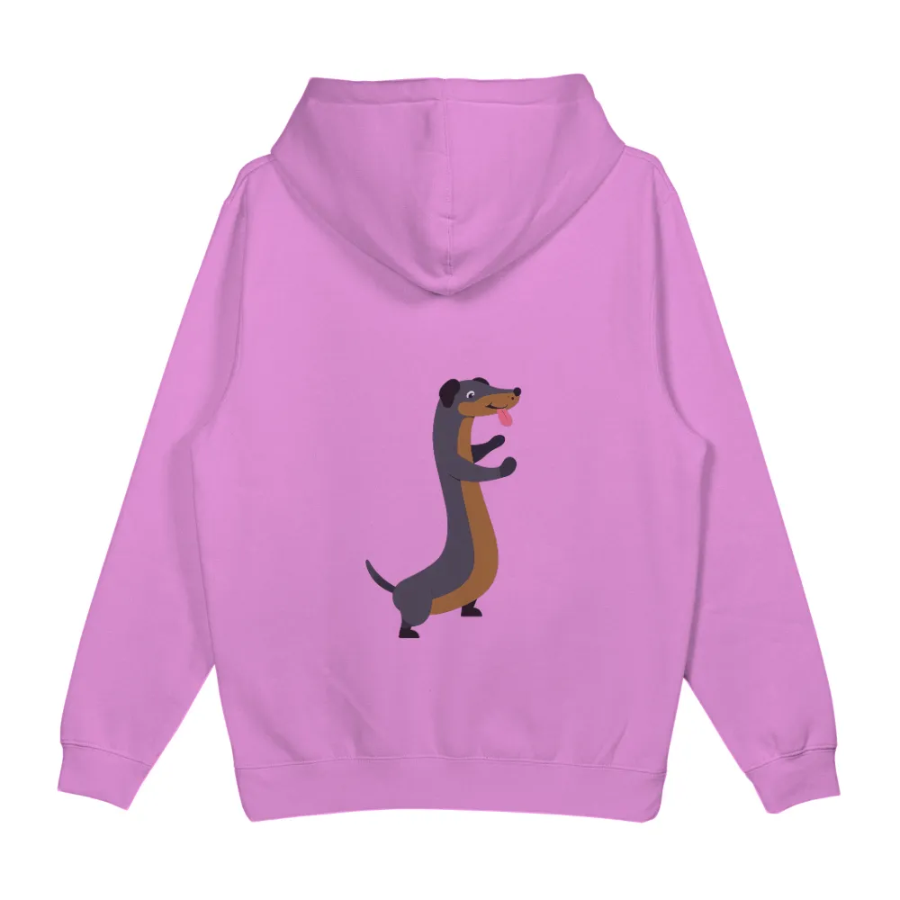 Custom T-Shirt Printing: Embrace Joy with Max the Playful Dachshund|Playful dachshund with tongue out