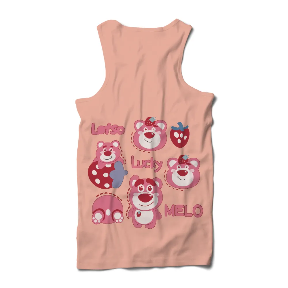 Shirts Graphic Tees: Pink Teddy Bears in the Strawberry Patch|long sleeve summer sun protection