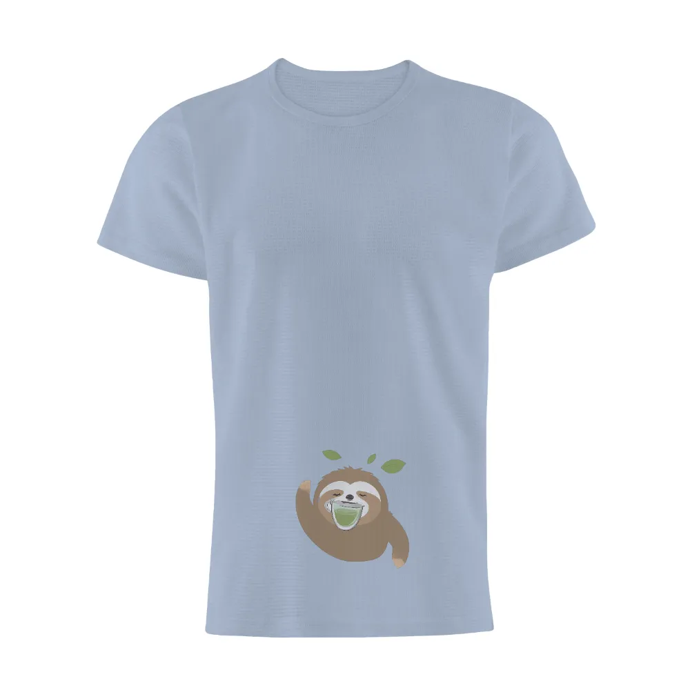 T-Shirts Design: Sloth Sipping Green Tea - Relaxation and Tranquility|peace love santa shirt