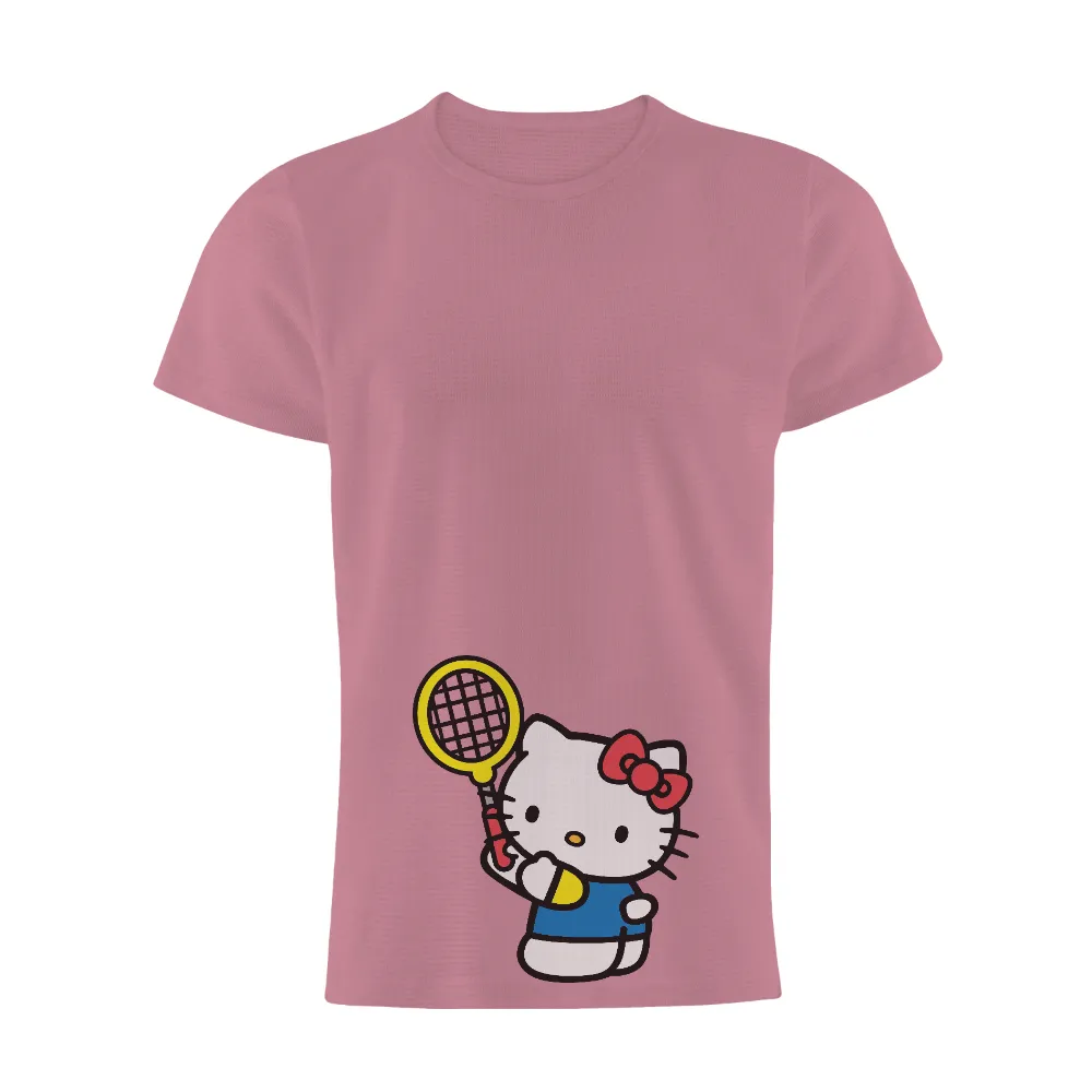 T-Shirts Custom: Tennis Fun with Character|cartoon character with blue shirt