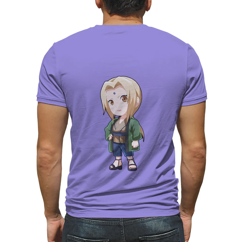 Anime Character T-Shirt Printing: Strength and Resolve|cartoon character with blue shirt