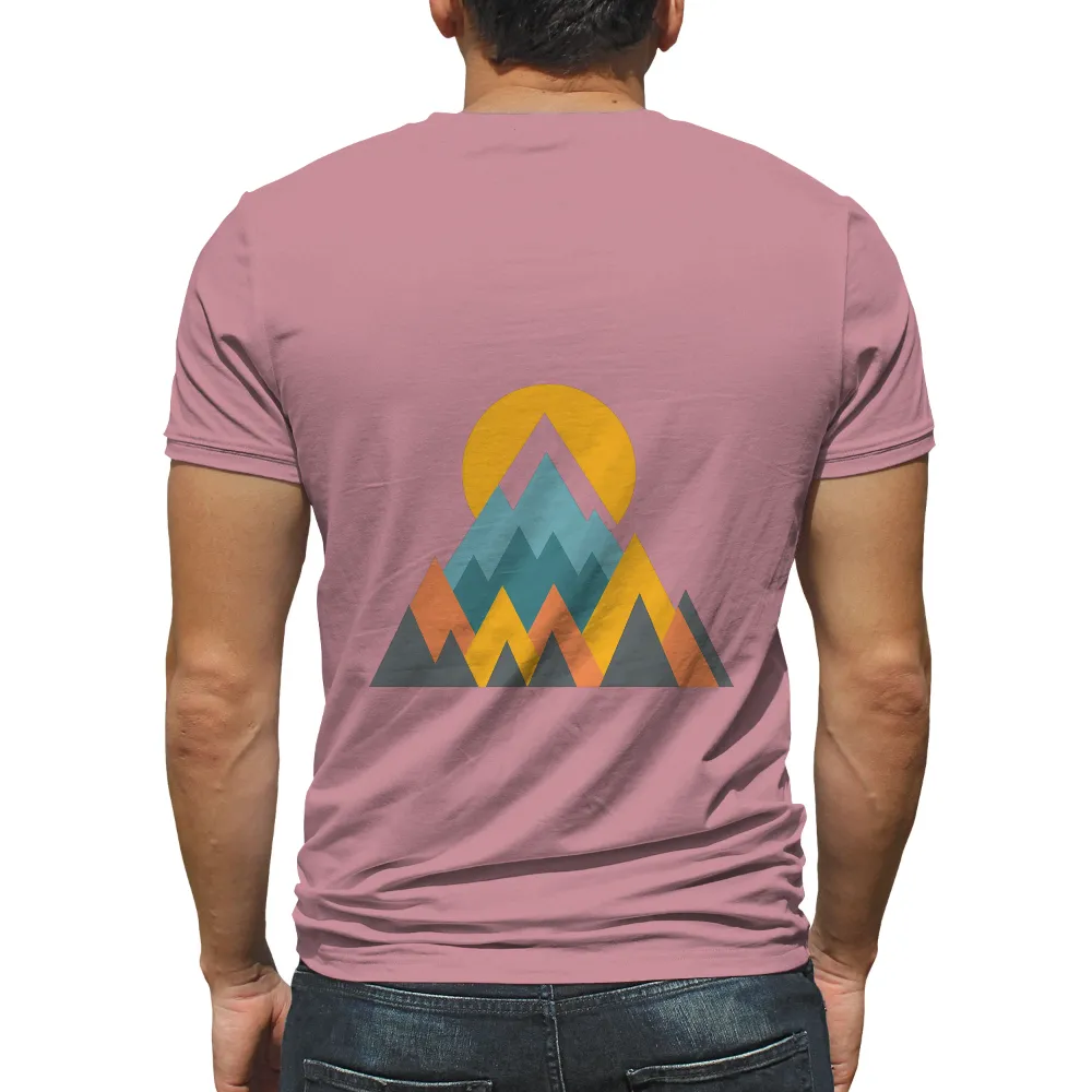 T-Shirts Pattern: Mountains and Sunset - A Symbol of Hope and Challenge|rebellious hope t shirt black