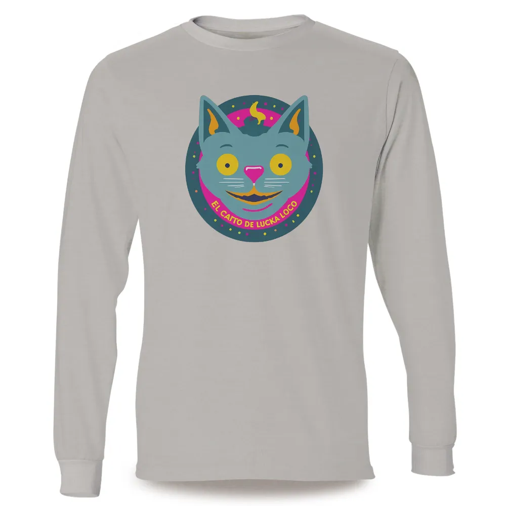 El Catto de Lucka Loco: Vibrant Retro Cat Graphic Design|easter cat shirt