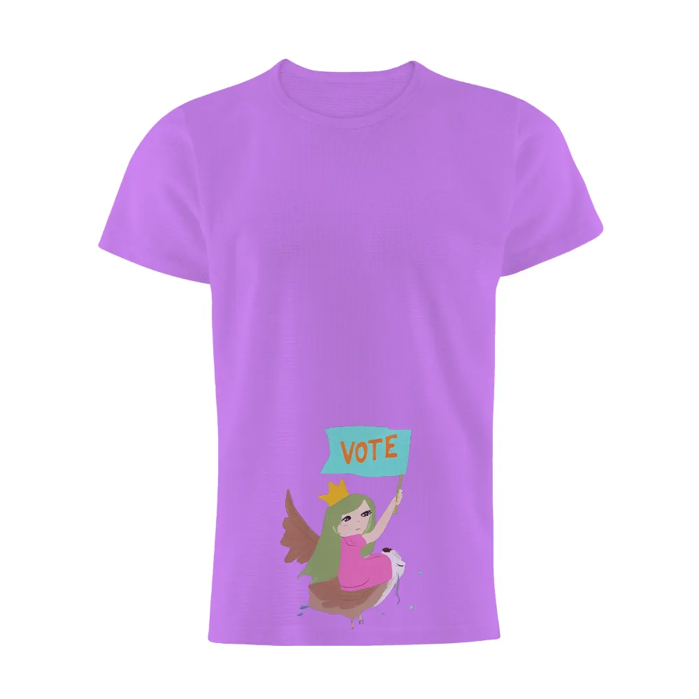 T-Shirts Design: Elara's Wings of Change - Vote for Your Voice|old crown beer t shirt