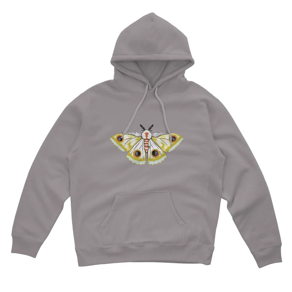 Polyphemus Moth T-Shirt Printing | Nature-Inspired Artistic Design| striking visual impact