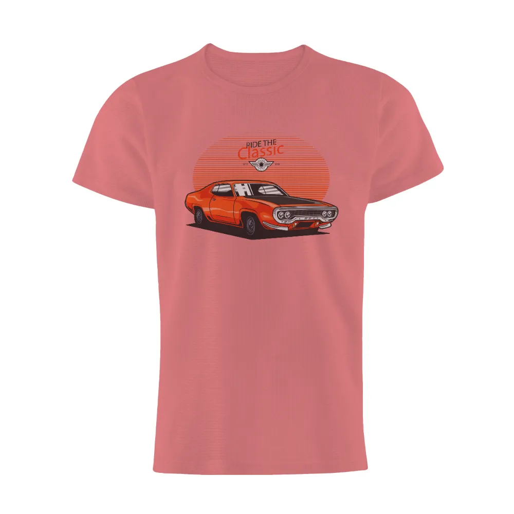 T-Shirts Pattern: Ride High Classic Muscle Car Design|mufti black t shirt