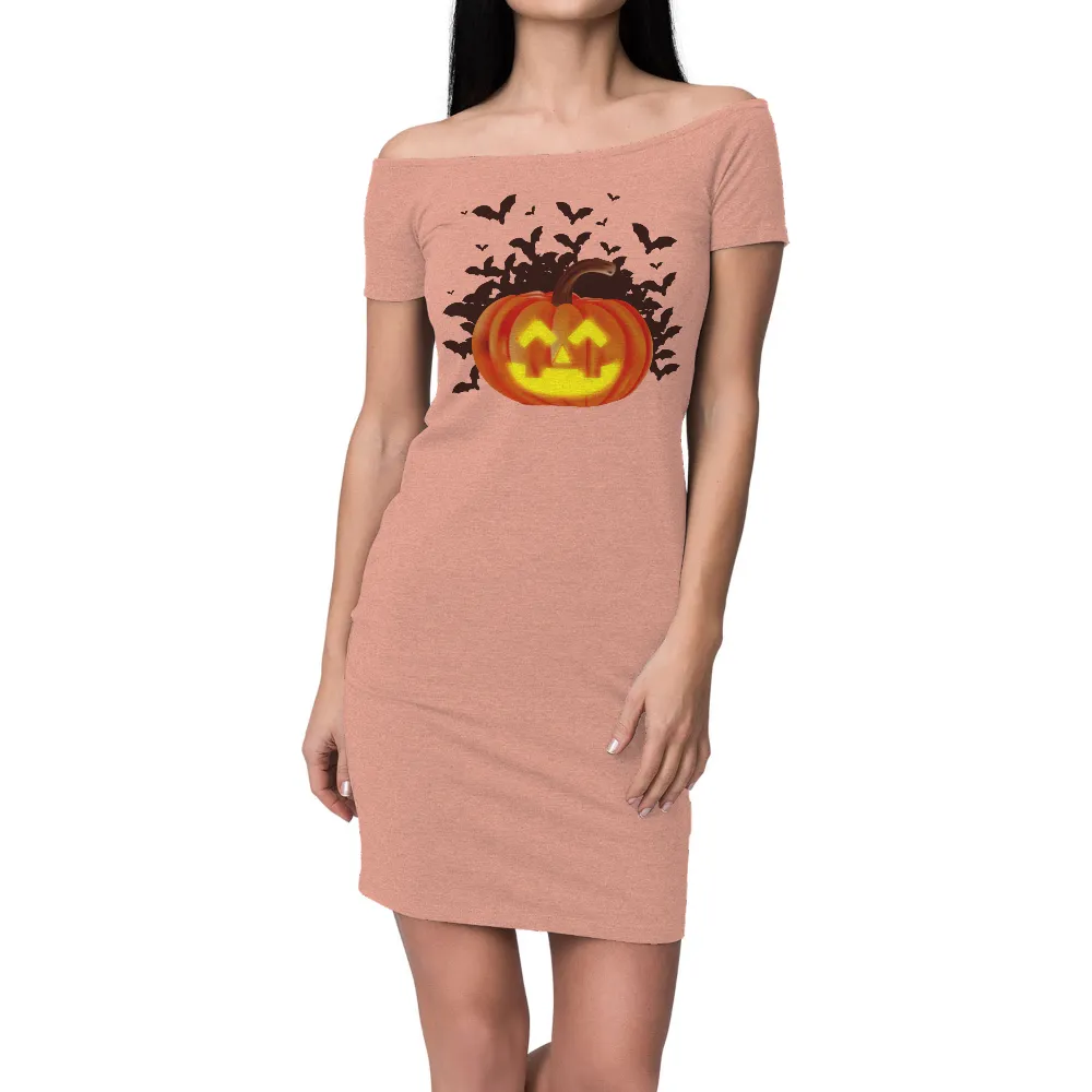 TShirt Design: Spooky Pumpkin Glow - Halloween Tradition|halloween ends tshirts