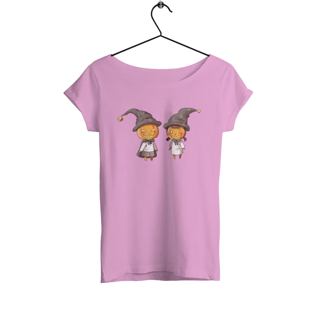 TShirt Printing: Whimsical Pumpkin Adventure - Funny & Magical Design|autumn falls white shirt