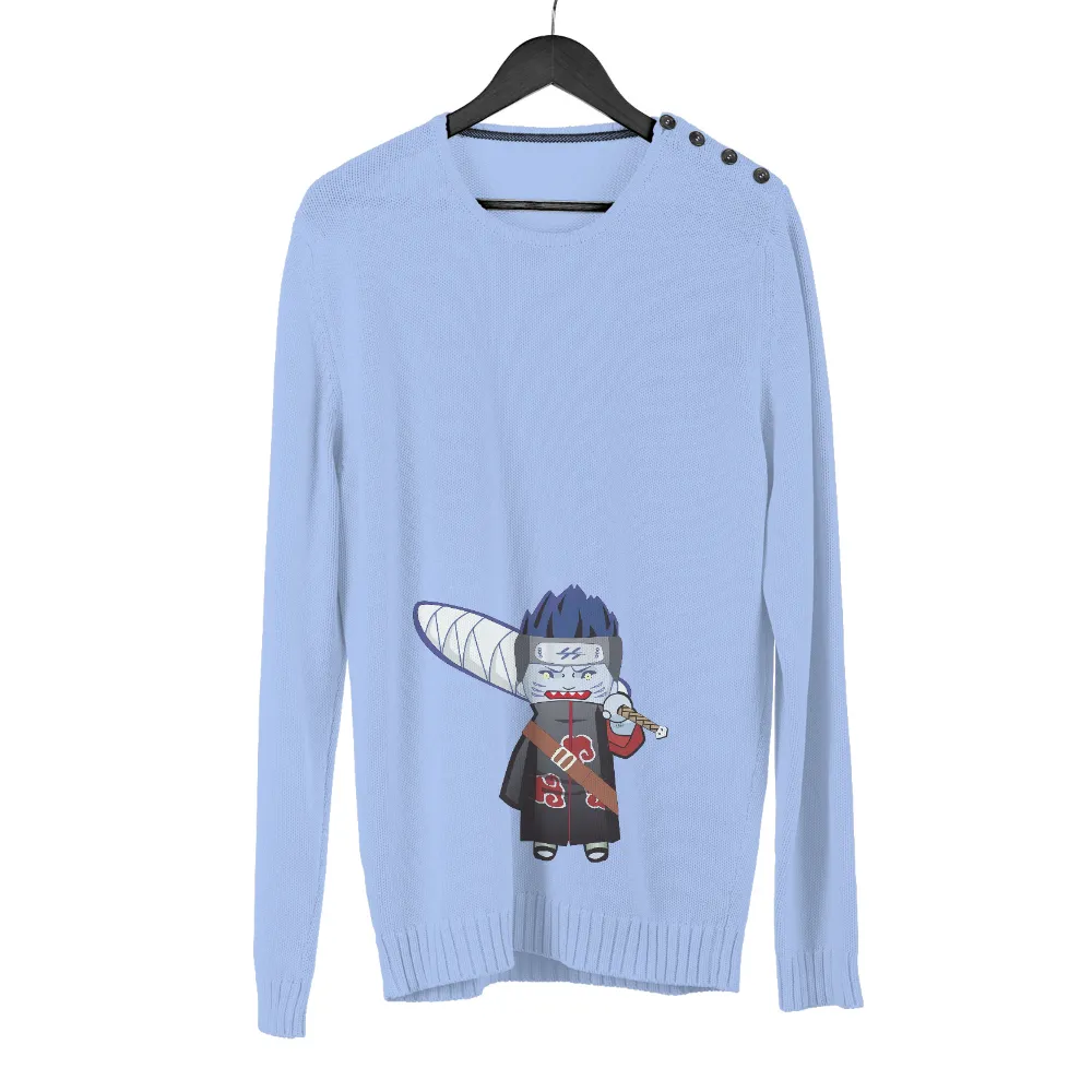 Customized Tee Shirts: Chibi Zabuza from Naruto|grey shirt cartoon