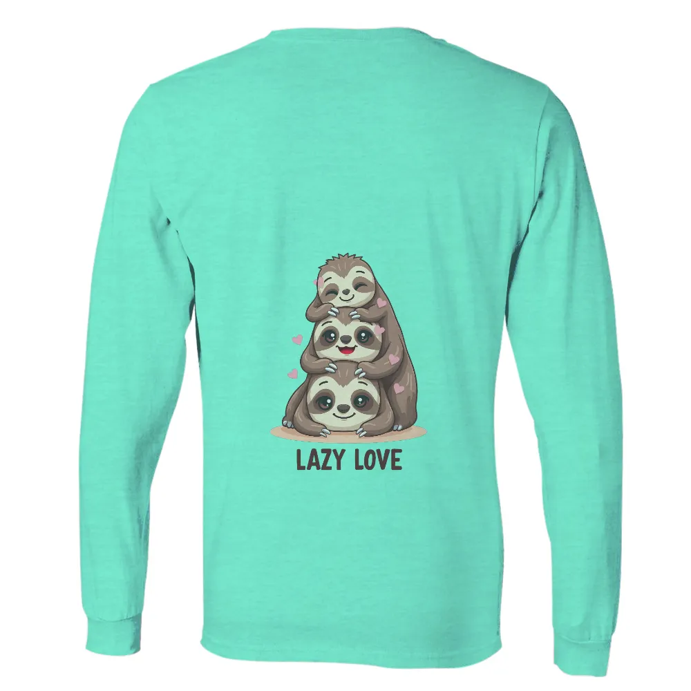 T-Shirts Custom: Lazy Love - Cute Sloths Hugging|black cute t shirt roblox