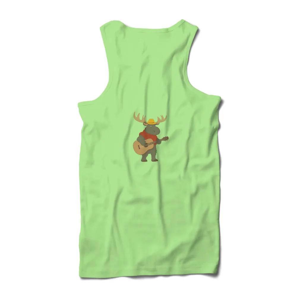 T-Shirts Pattern: Melody the Moose Plays Guitar|acnh music fest shirt