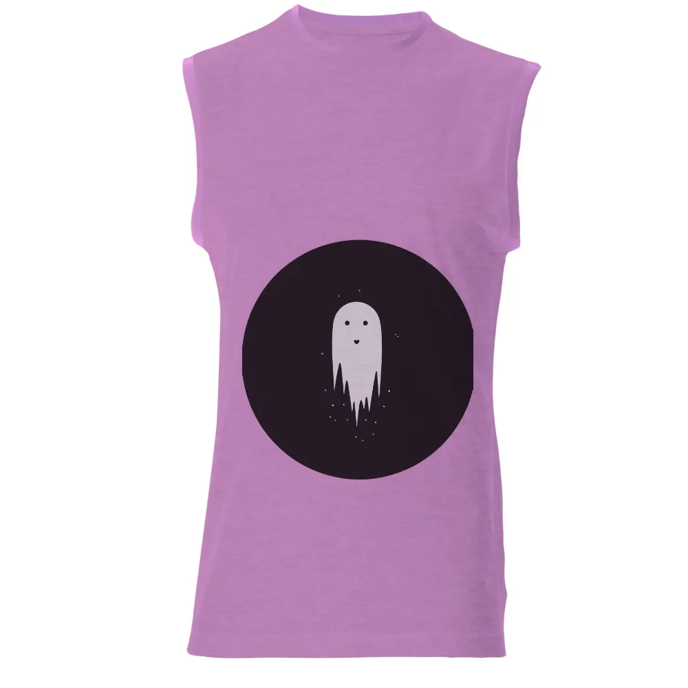 Halloween Graphic Design: Playful Ghost with Minimalist Charm|bellelement halloween shirts