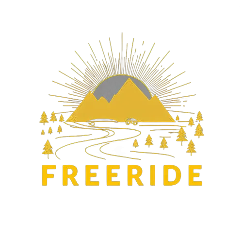 Freeride Adventure Tee | Mountain Sunrise & Winding Road Design