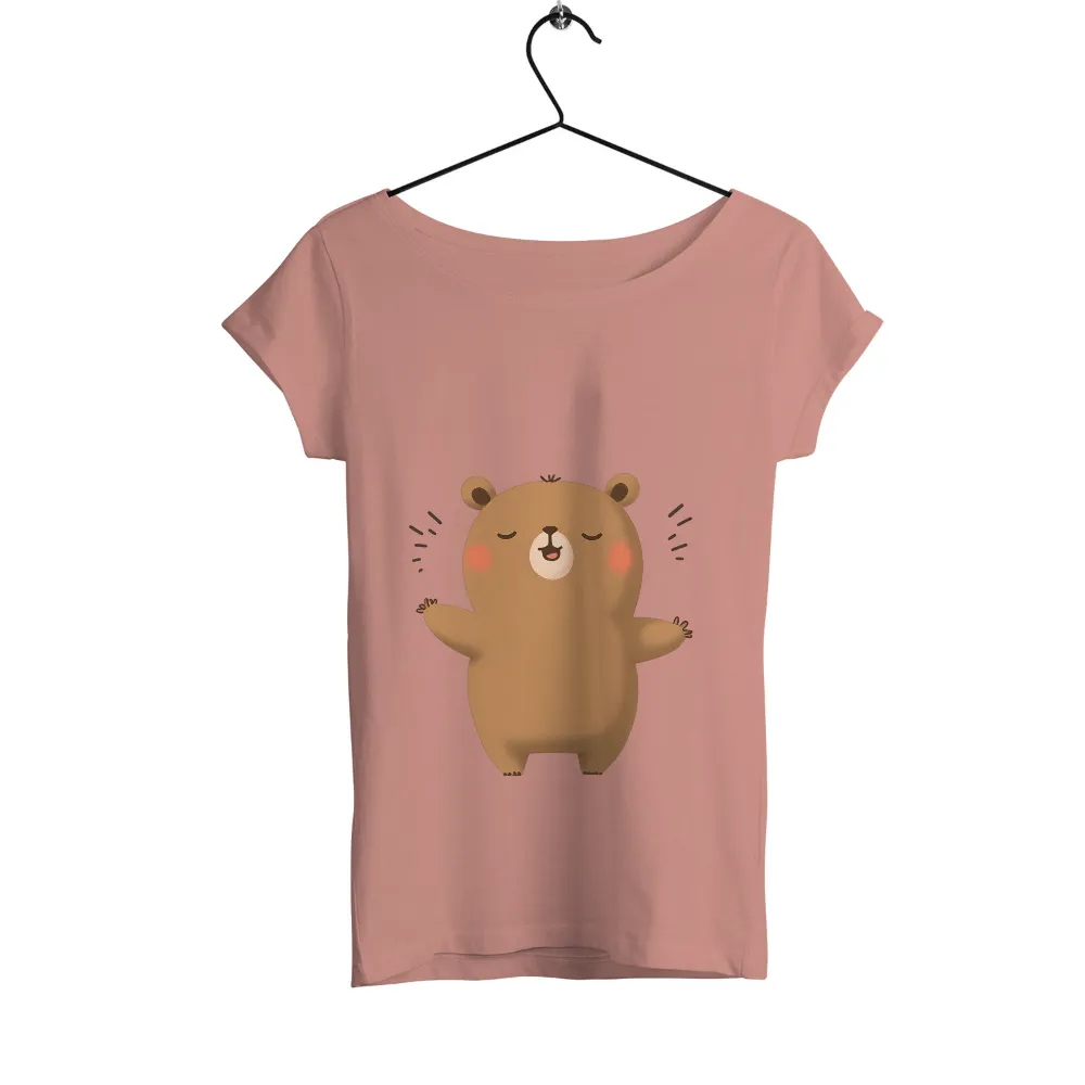 Graphic Tees: Benny's Joyful Dance - Whimsical Bear Design|cute black t shirt roblox