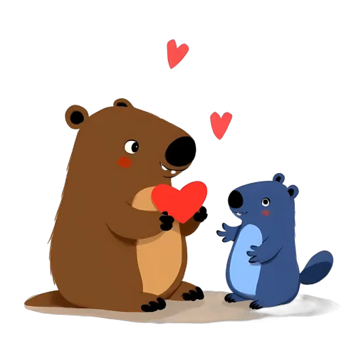 Customized Tee Shirts: Heartfelt Groundhogs - Love and Friendship