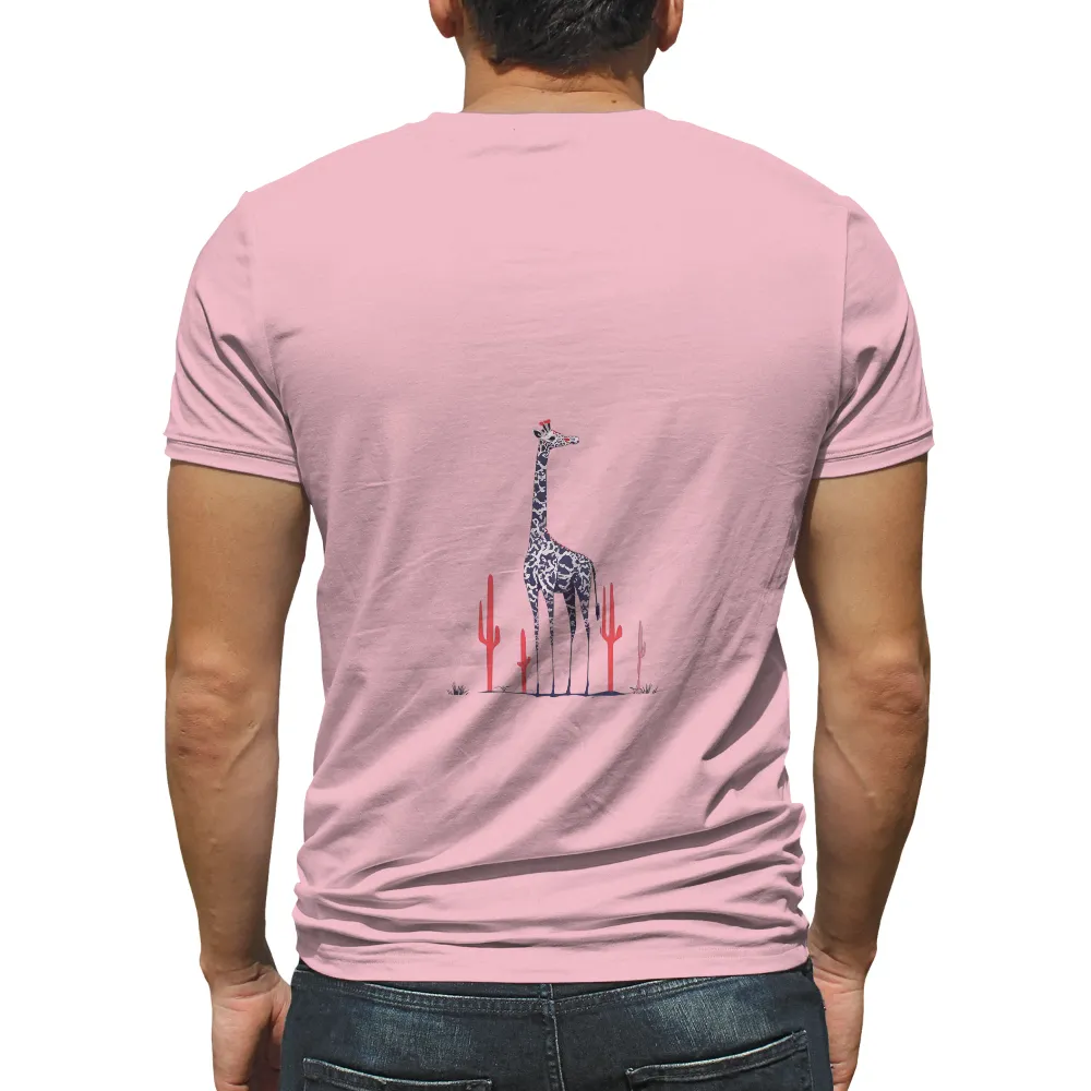 TShirt Design: Surreal Giraffe in the Desert|white sierra gobi desert shirt