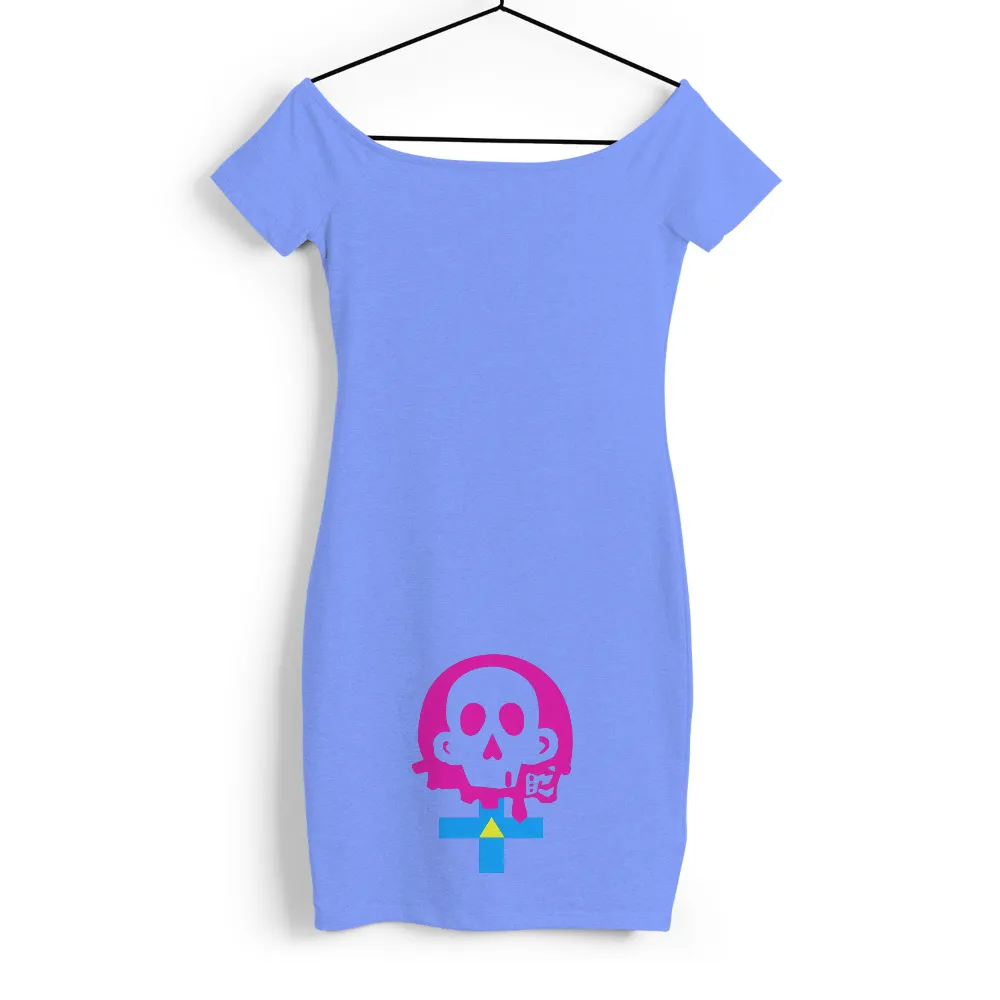 Shirts Graphic Tees: Embrace Life's Duality with Cyberpunk Skull Design|white shirt with criss cross front